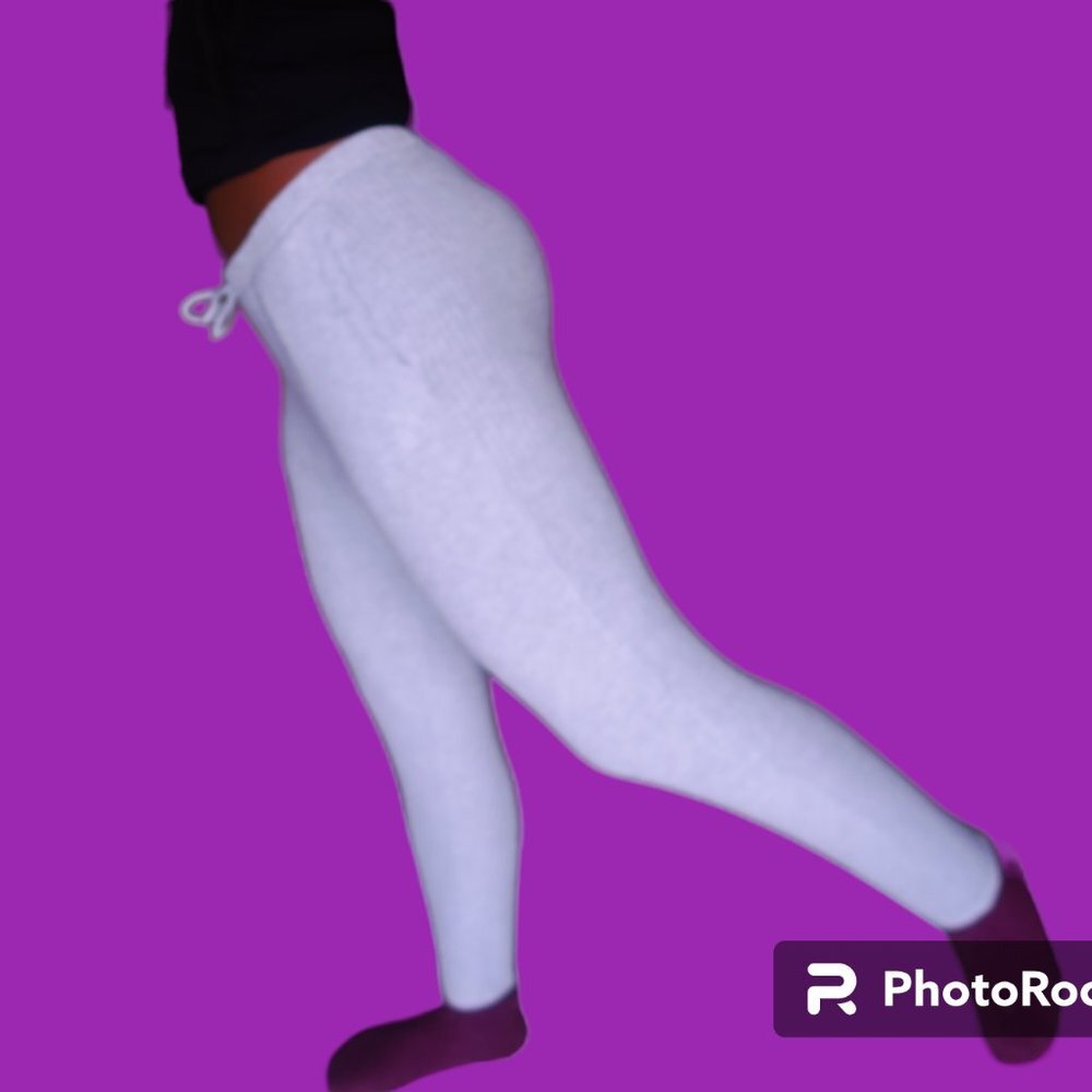 H&M name/nom : long pants loungewear with pockets in light gray/grey size 16.